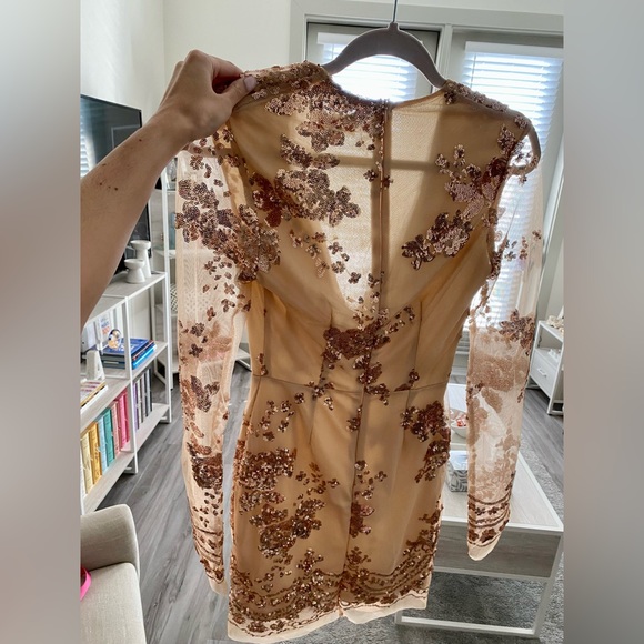 Revolve Superdown Jessa Deep V Sequin Mini Dress - Picture 8 of 11